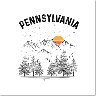 Pennsylvania State Vintage Retro Posters and Art